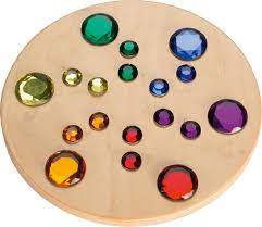  Riesen Glitzerkreisel ∅ 23 cm natur