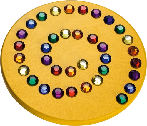 Riesen Glitzerkreisel ∅ 23 cm gelb