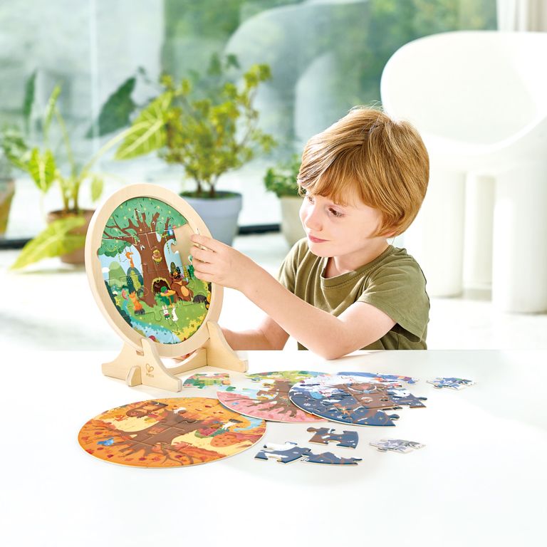 Lagenpuzzle 4 Jahreszeiten rund