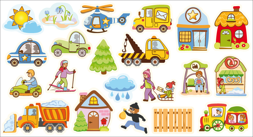 Mega Magnettafel Winter inkl. Figuren 