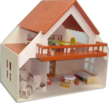 Puppenhaus hochwertig aus Holz für Kinder