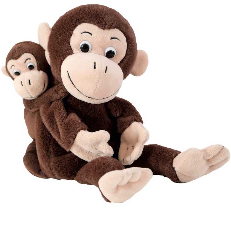 Handpuppe Affe mit Baby - Perfekt für Kinder