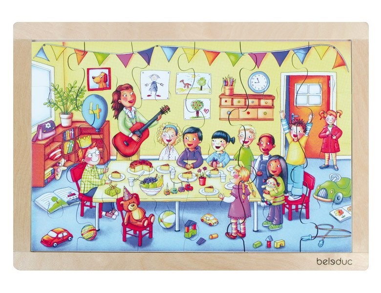 Kindergeburtstag Geburtstag im Kindergarten - Holzpuzzle