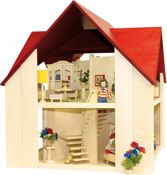 Hochwertiges Puppenhaus aus Holz Puppenhaus Solitaire