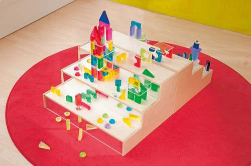 Bau- & Spielstufe mit Spiegel