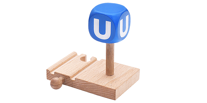 U-Bahn Würfel aus Holz Holzzug Spielzeug