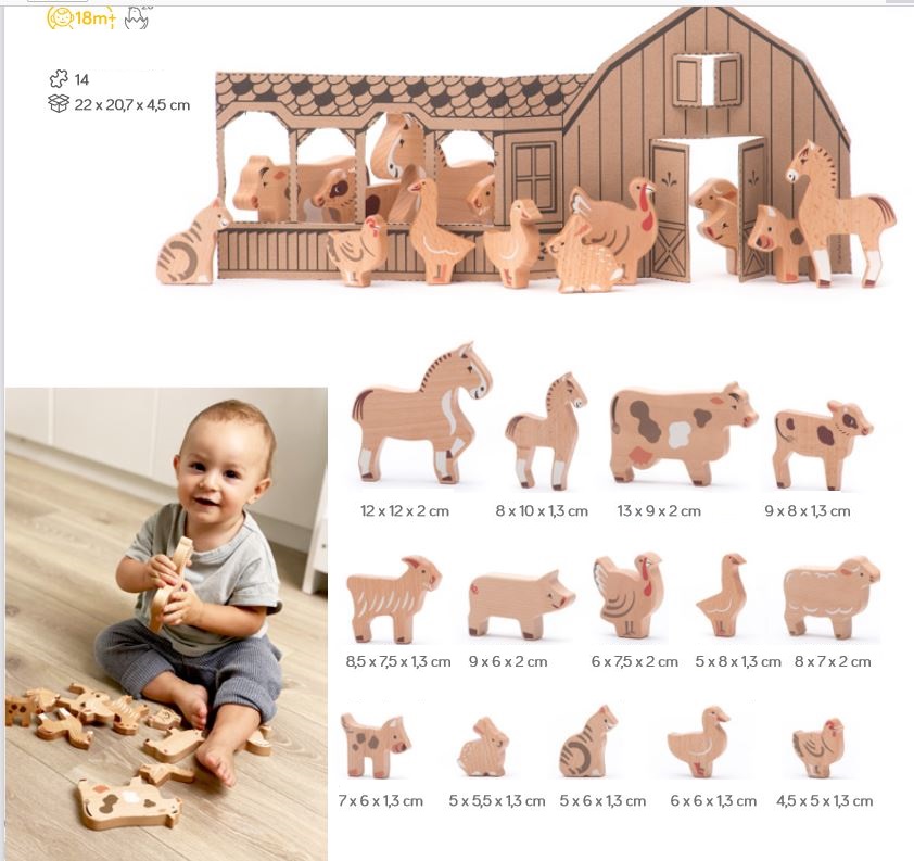 Heimische Holztiere 24-teilig - Kindergartenset