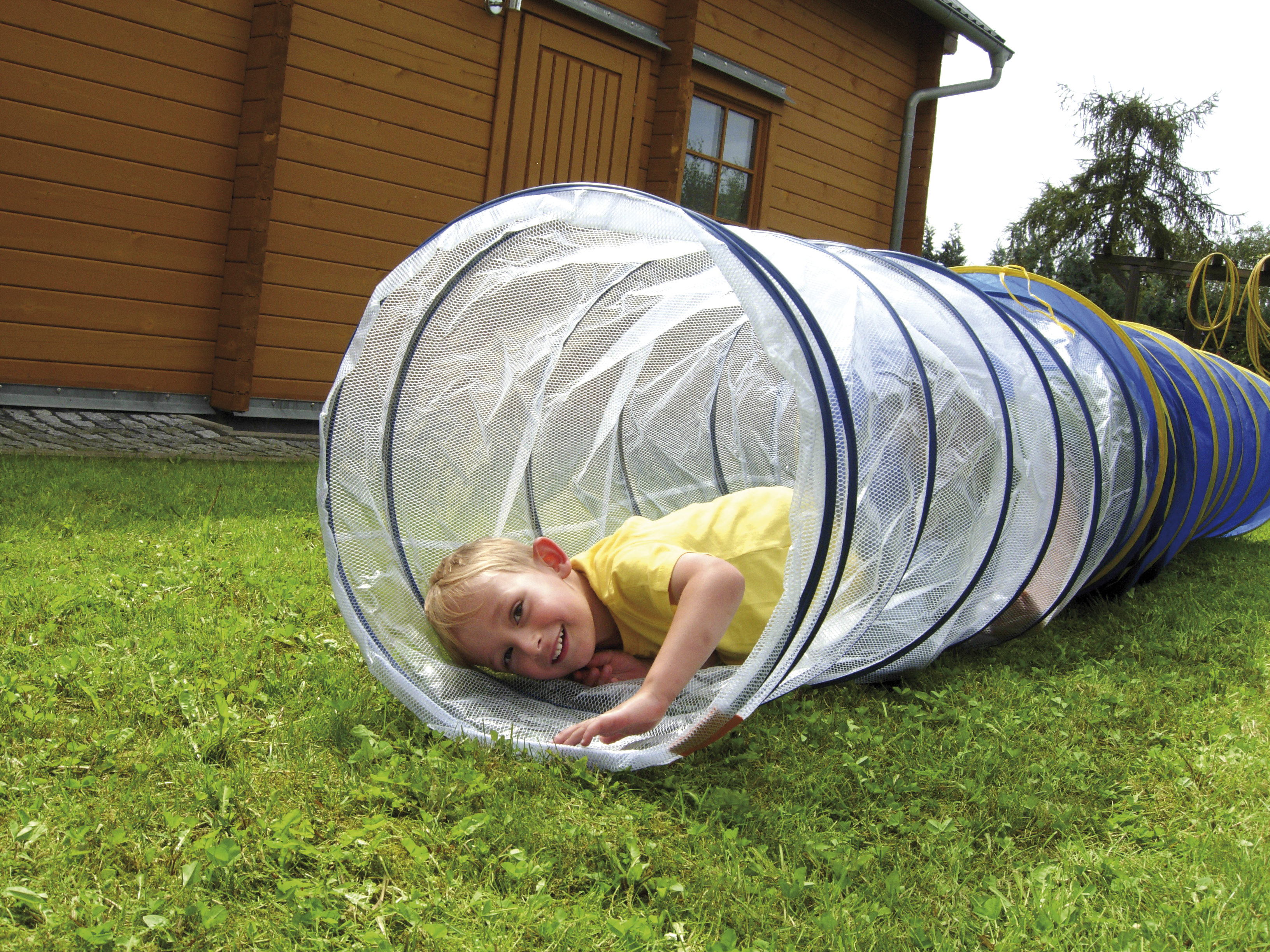 Durchsichter Kriechtunnel für Kinder transparent