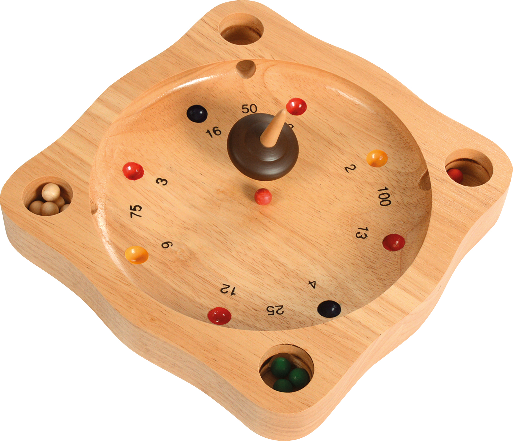 Roulette aus Massivholz - Glücksspiel Roulette für Kinder