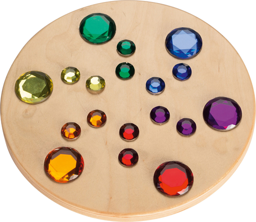  Riesen Glitzerkreisel ∅ 23 cm natur