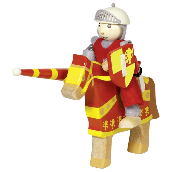 Ritter mit Pferd rot