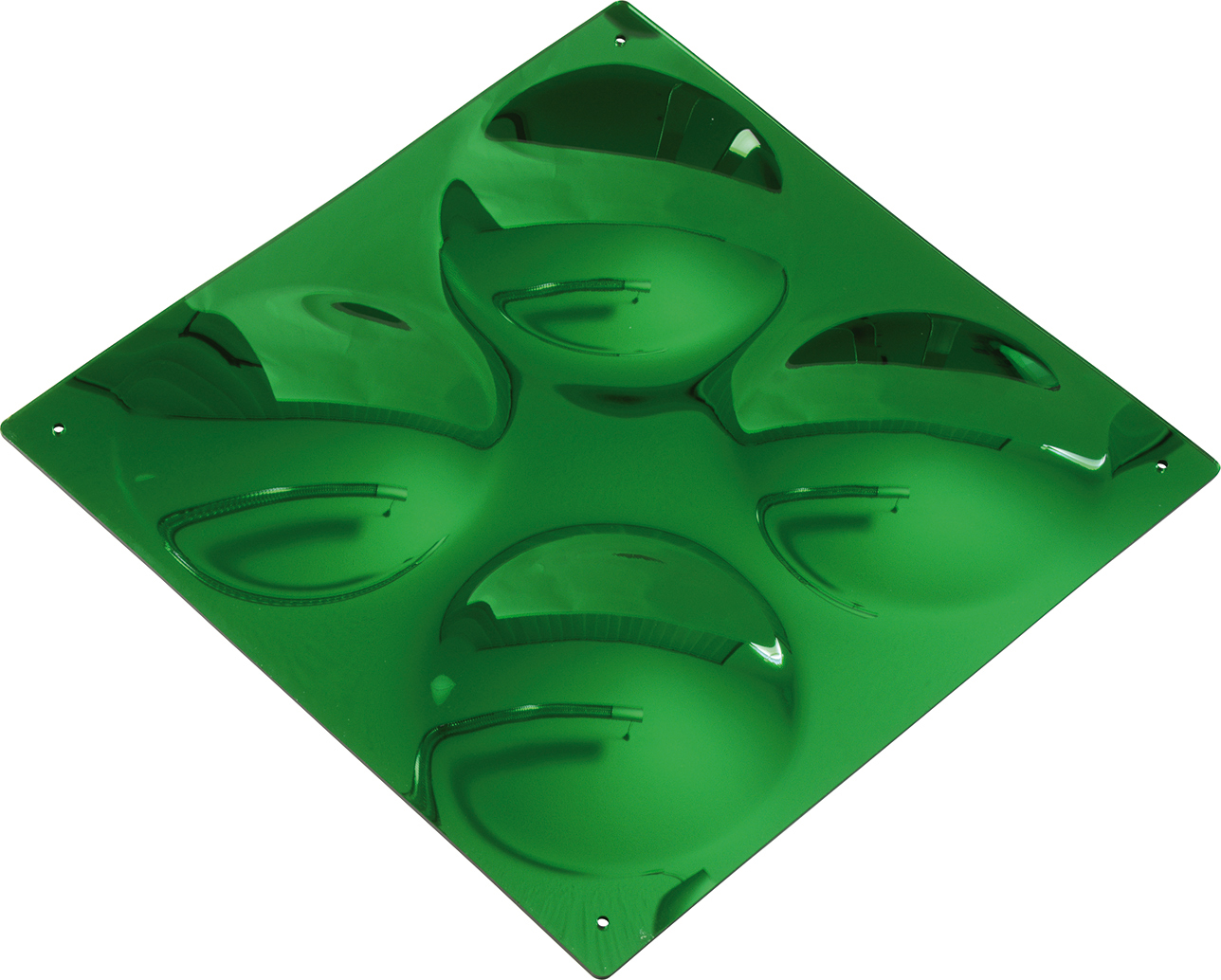Farbige gewölbte Spiegel 33x33 cm 4er Set Farbige gewölbte Spiegel 33x33 cm 4er Set