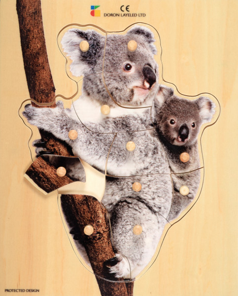 Holz-Puzzle realistisch Koala mit Koala-Baby