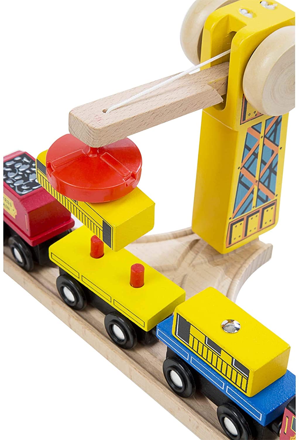 Holzzug Holzschienen Eisenbahnschienen Zugschienen aus Holz für Kinder