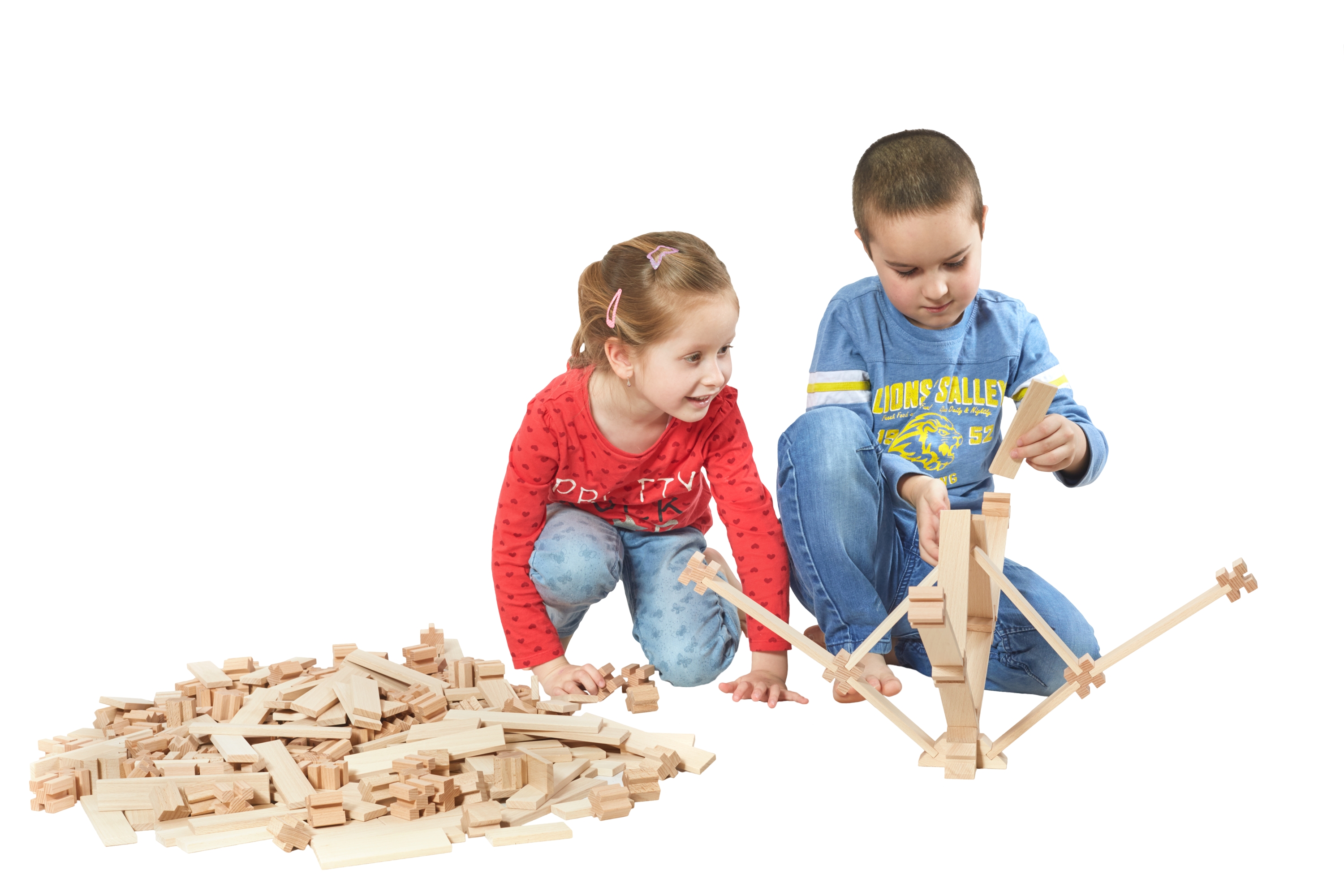 Kreativ Steckbausteine aus Holz 141-teilig
