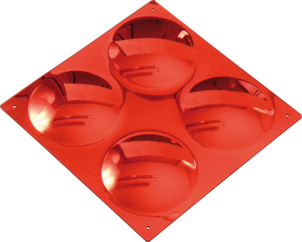 Farbige gewölbte Spiegel 33x33 cm 4er Set Farbige gewölbte Spiegel 33x33 cm 4er Set