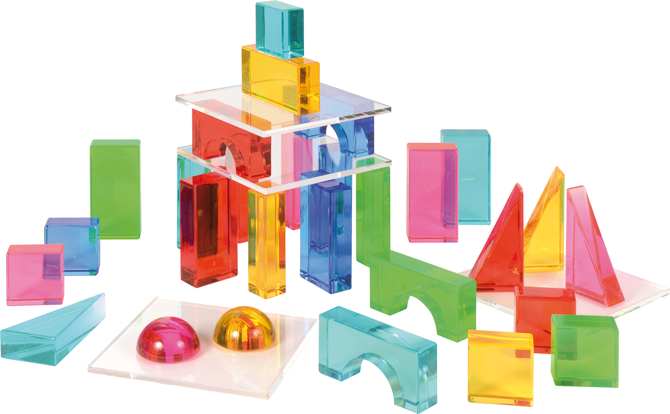 Acryl Geo Bausteine transparent 32 Teilig